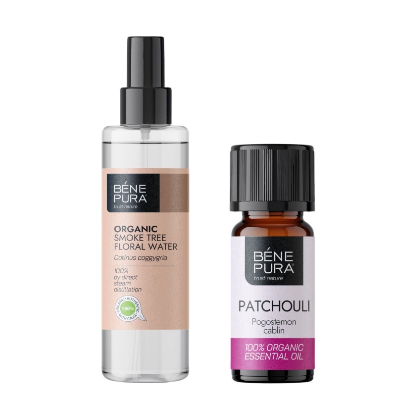Bio Rookboom water en Bio Patchouli Etherische olie - GMC
