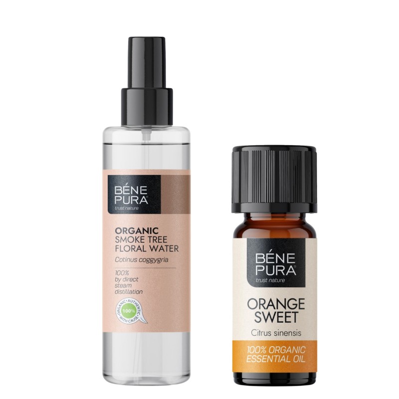 Bio Rookboom water en Bio Zoete Sinaasappel Etherische olie - GMC