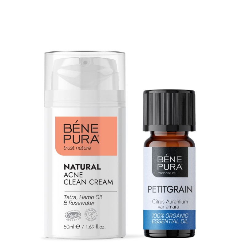 Anti-Acne Gezichtscrème en Bio Petitgrain Etherische olie - GMC