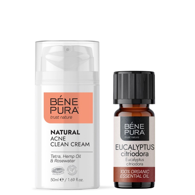 Anti-Acne Gezichtscrème en Bio Eucalyptus Citriodora Etherische olie - GMC