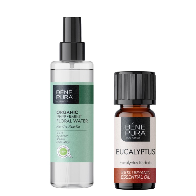 Bio Muntwater en Bio Eucalyptus Radiata Etherische olie - GMC