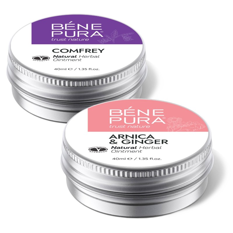 Gewrichtszalf met Smeerwortel en Bloeduitstorting en Spierzalf met Arnica en Gember - GMC