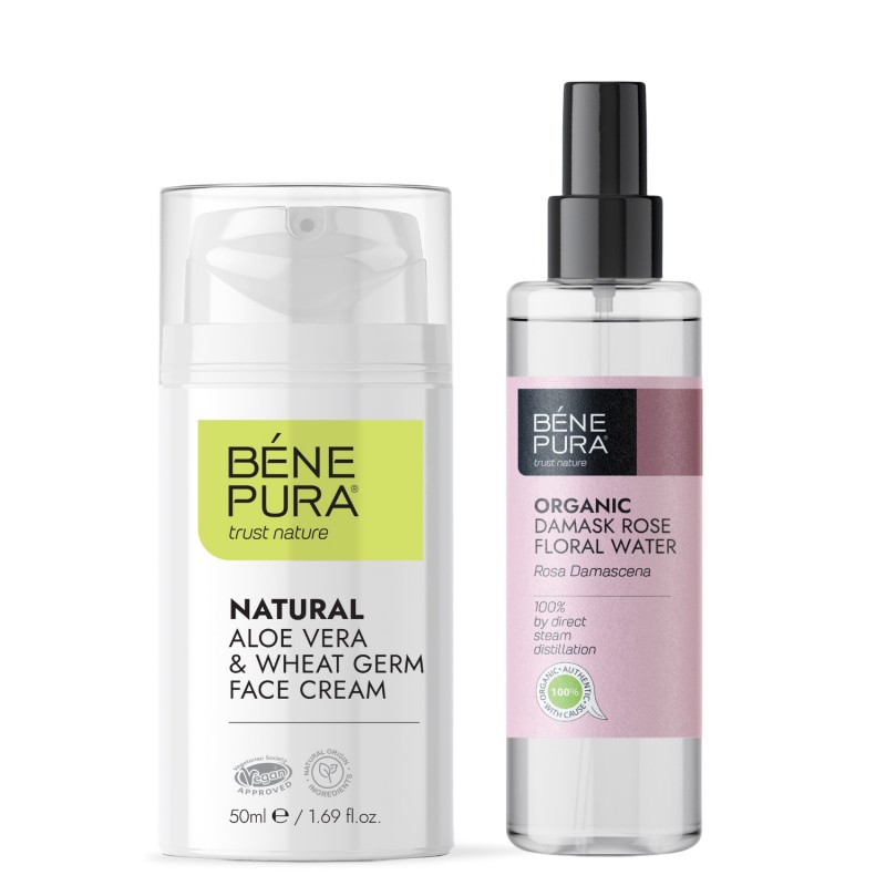 Aloë Vera Gezichtscrème en Bio Rozenwater van Rosa Damascena - GMC
