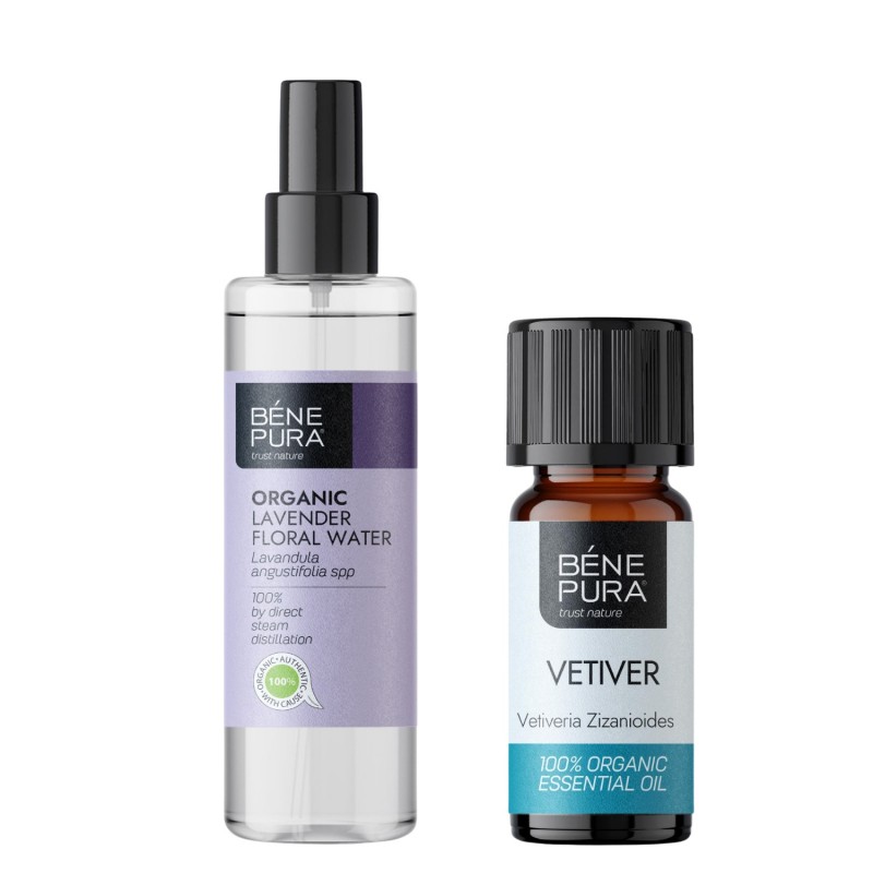 Bio Lavendelwater en Bio Vetiver Etherische olie - GMC