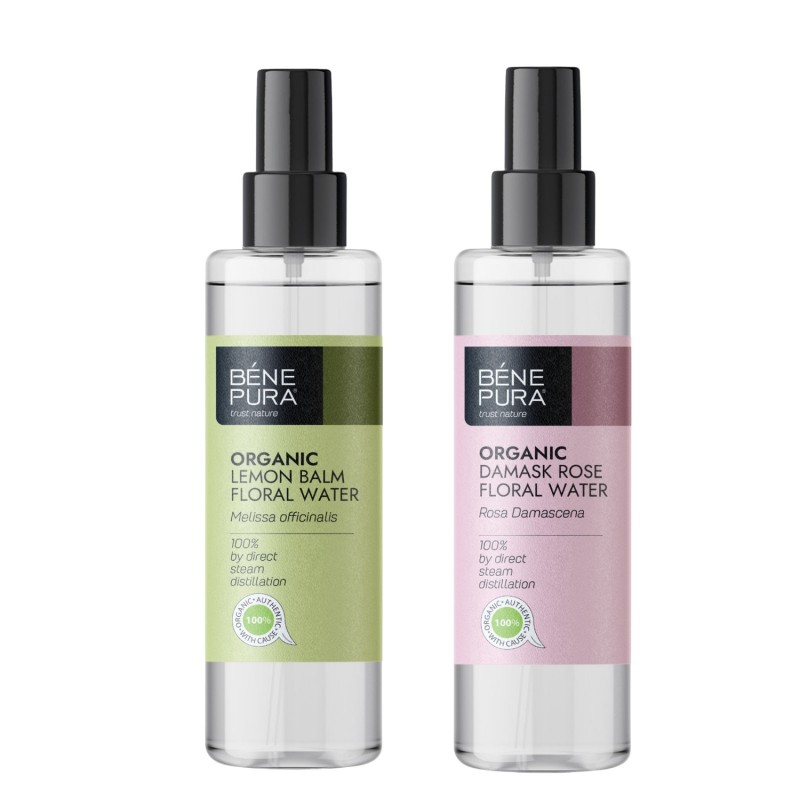 Bio Citroenmelisse water en Bio Rozenwater van Rosa Damascena - GMC