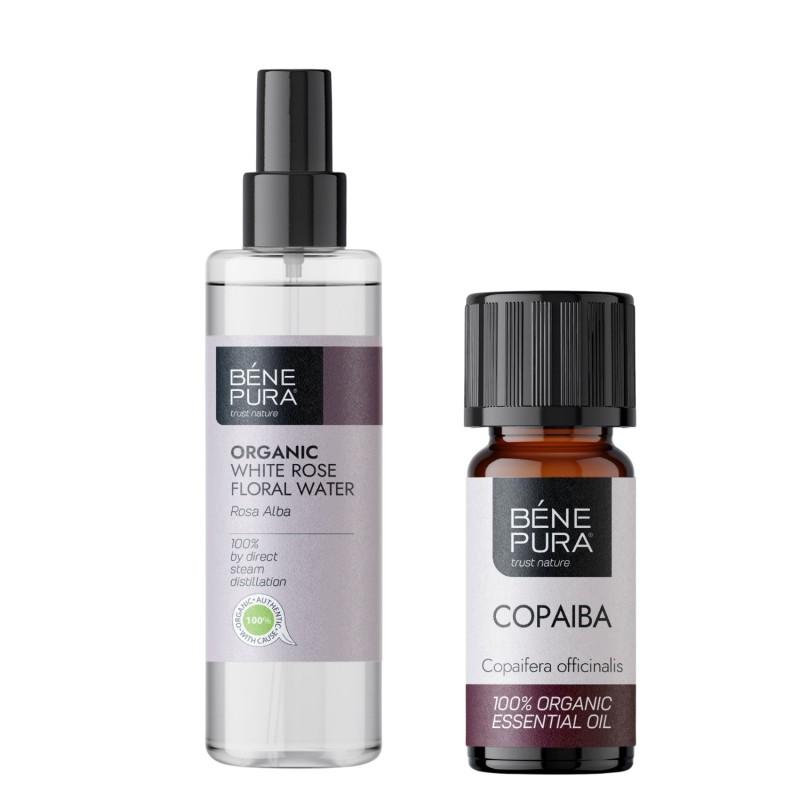 Bio Rozenwater van Rosa Alba en Bio Copaiba Etherische olie - GMC