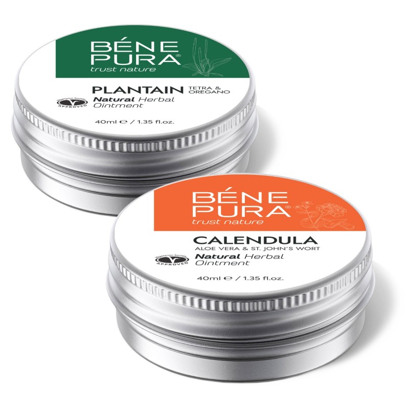 Anti Jeuk Zalf met Weegbree en Brand- en Wondzalf met Calendula, Aloë Vera en St. Janskruid - GMC