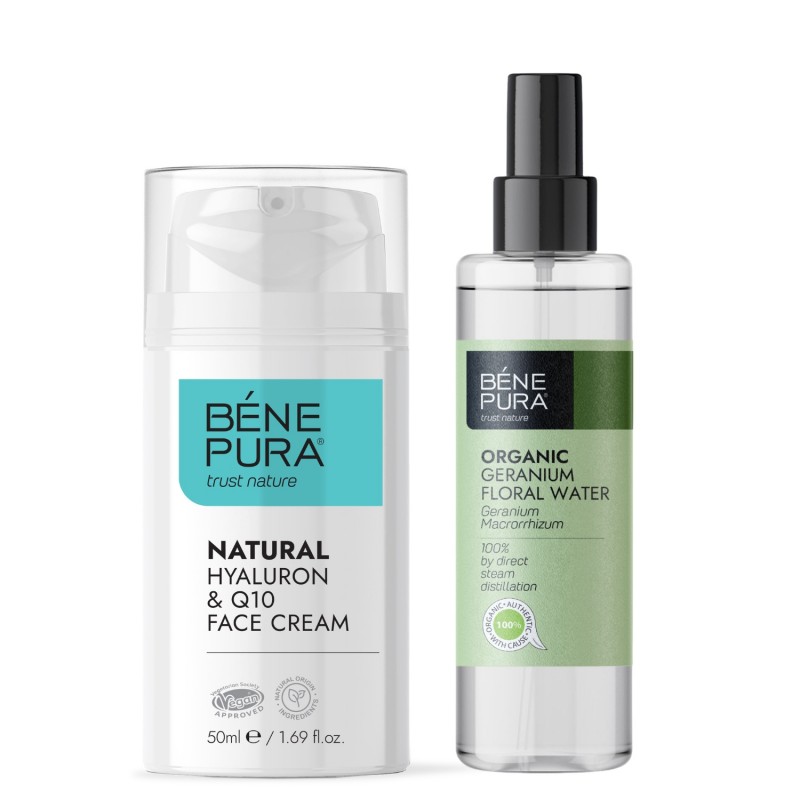 Hyaluron & Q10 Gezichtscrème en Bio Geraniumwater - Productenvergelijking