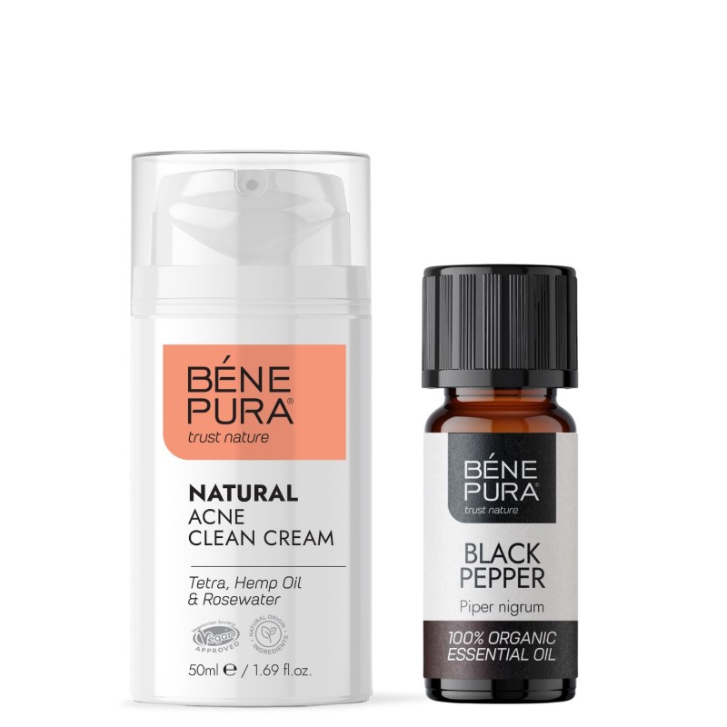 Hyaluron & Q10 Gezichtscrème en Bio Zwarte Peper Etherische olie - GMC