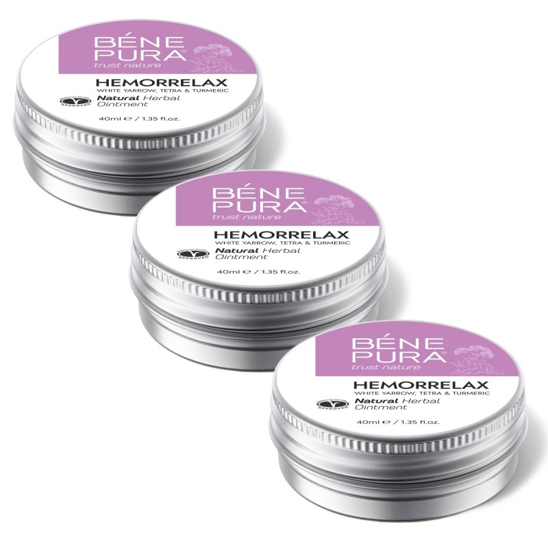 3x Aambeien Zalf met Wit Duizendblad, Tetra en Kurkuma - 40ml - Kruidenzalven