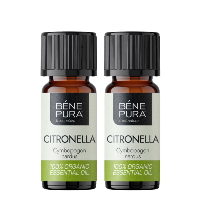 2x Bio Citronella Etherische olie - 10ml - Sets
