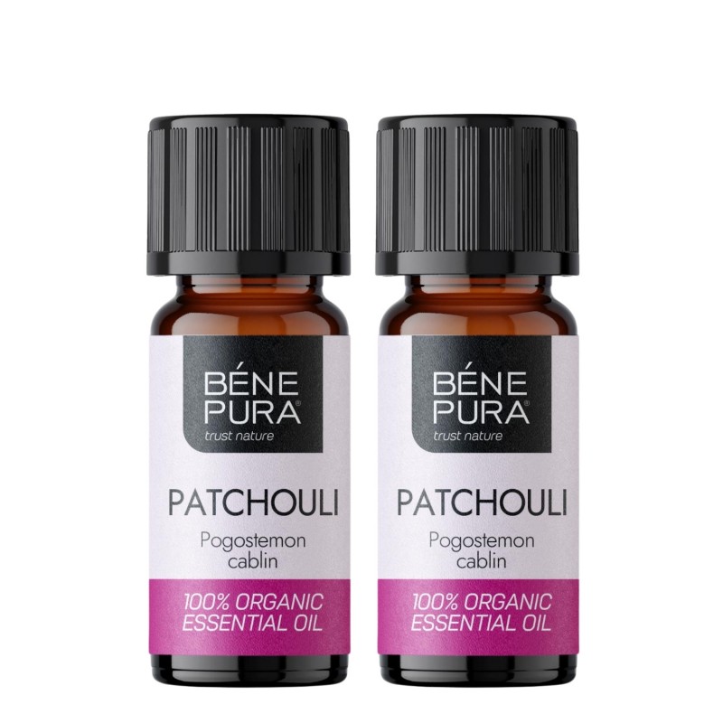 2x Bio Patchouli Etherische olie - 10ml - Sets
