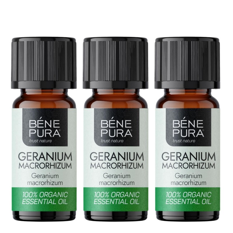 3x Bio Geranium Etherische olie - 10ml