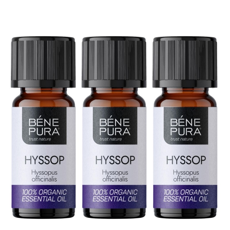 3x Bio Hysop Etherische olie - 5ml - Sets
