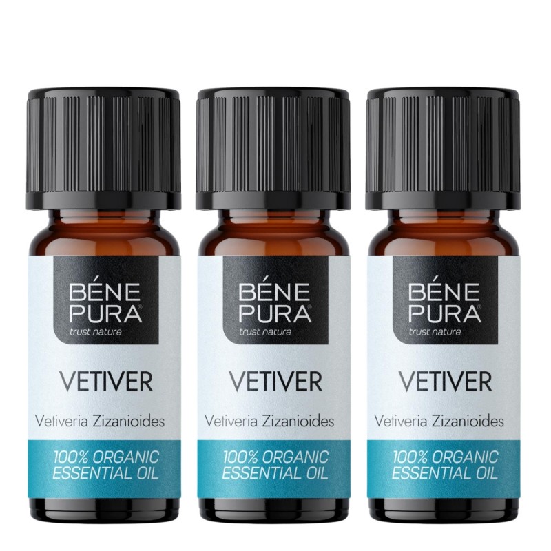 3x Bio Vetiver Etherische olie - 5ml - Etherische oliën