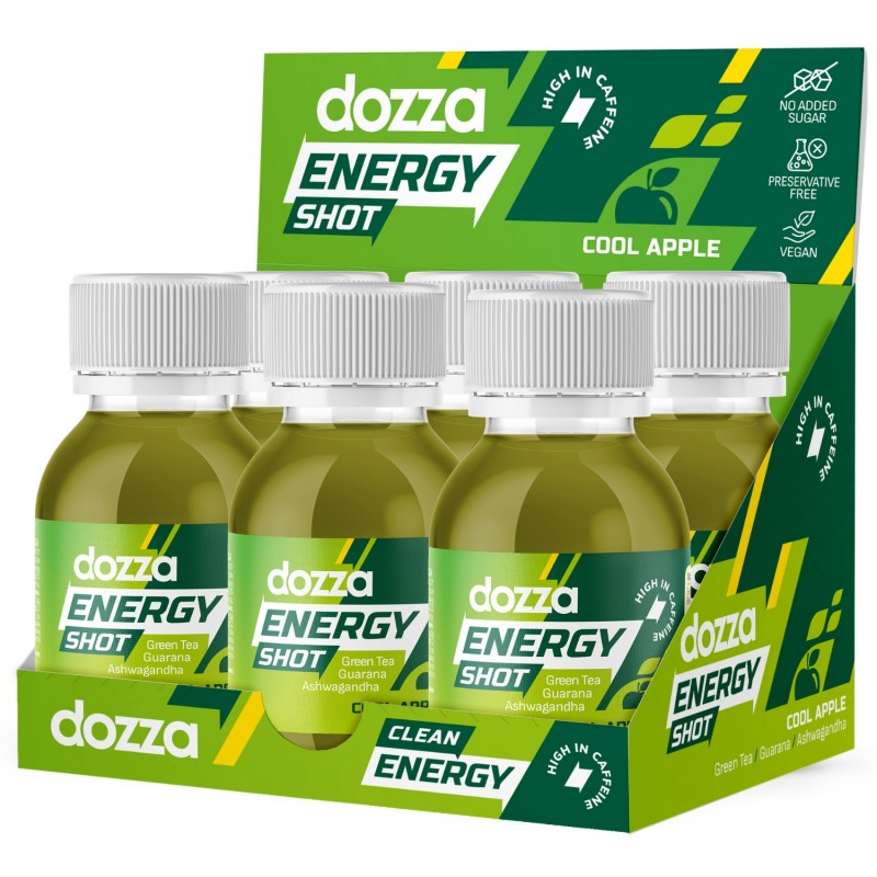 6x Pack DOZZA Energy Cool Apple Energieshot - 60ml - Productenvergelijking