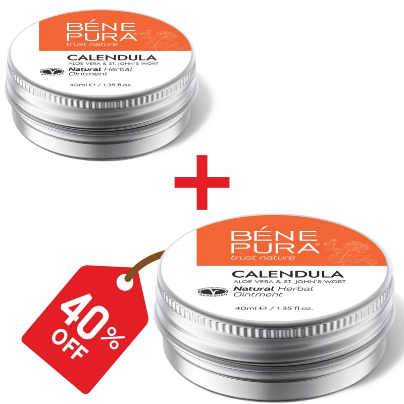 2x Brand- en Wondzalf met Calendula, Aloë Vera en St. Janskruid - 40ml - 